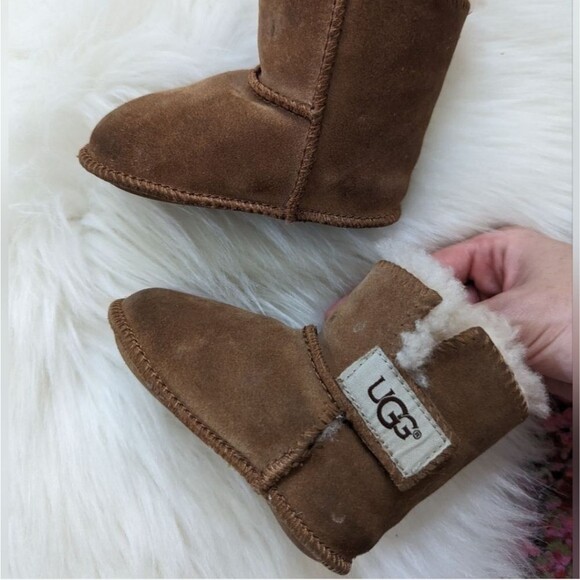Baby UGG AUSTRALIA ERIN 225827 chestnut sheepskin boots S Small / 2-3 infant - Picture 7 of 9